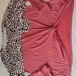 Size XL Long Sleeve Cheetah Pocket T-Shirt